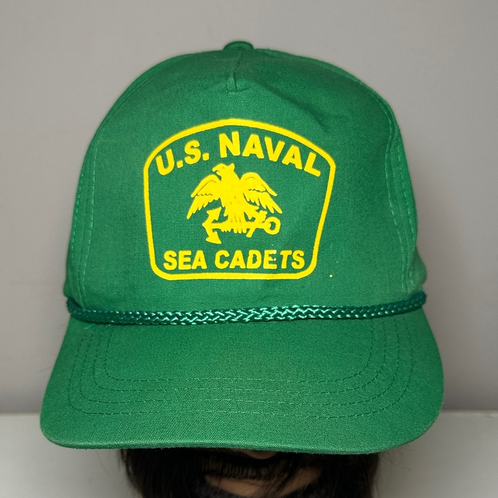 Green with gold vintage U.S. Naval Sea Cadets Cap